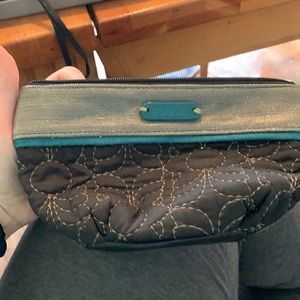 Fossil - Black/Gray/Teal - Makeup bag.
